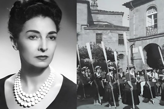 "Mar&iacute;a Elena Arizmendi Amiel de la mano de su hija"