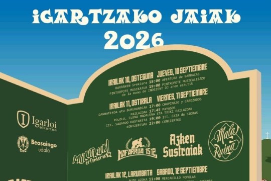 Igartzako Jaiak 2026 (Beasain)