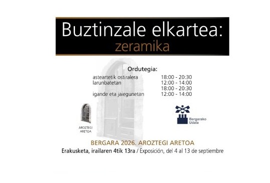 Bergarako Buztinzale Elkartearen zeramika erakusketa