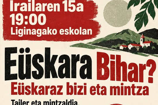 "E&uuml;skara bihar? - E&uuml;skaraz bizi eta mintza"