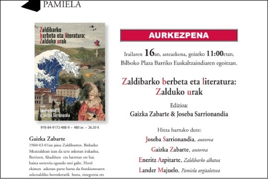 Presentaci&oacute;n de libro: "Zaldibarko berbeta eta literatura: Zalduko urak"