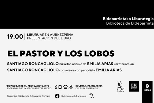 Liburu-aurkezpena: "El pastor y los lobos" (Santiago Roncagliolo)