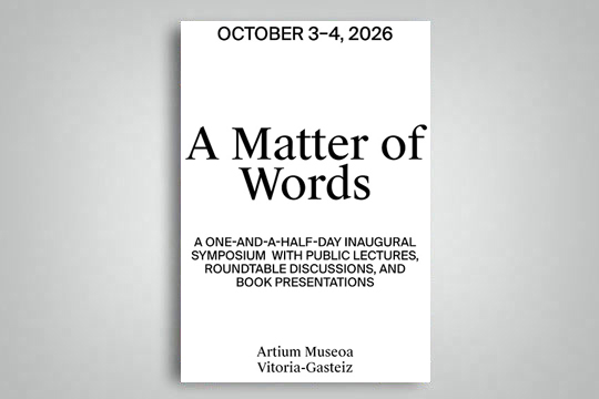 "A Matter of Words" argitalpen-praktiken inguruko topaketa 2026