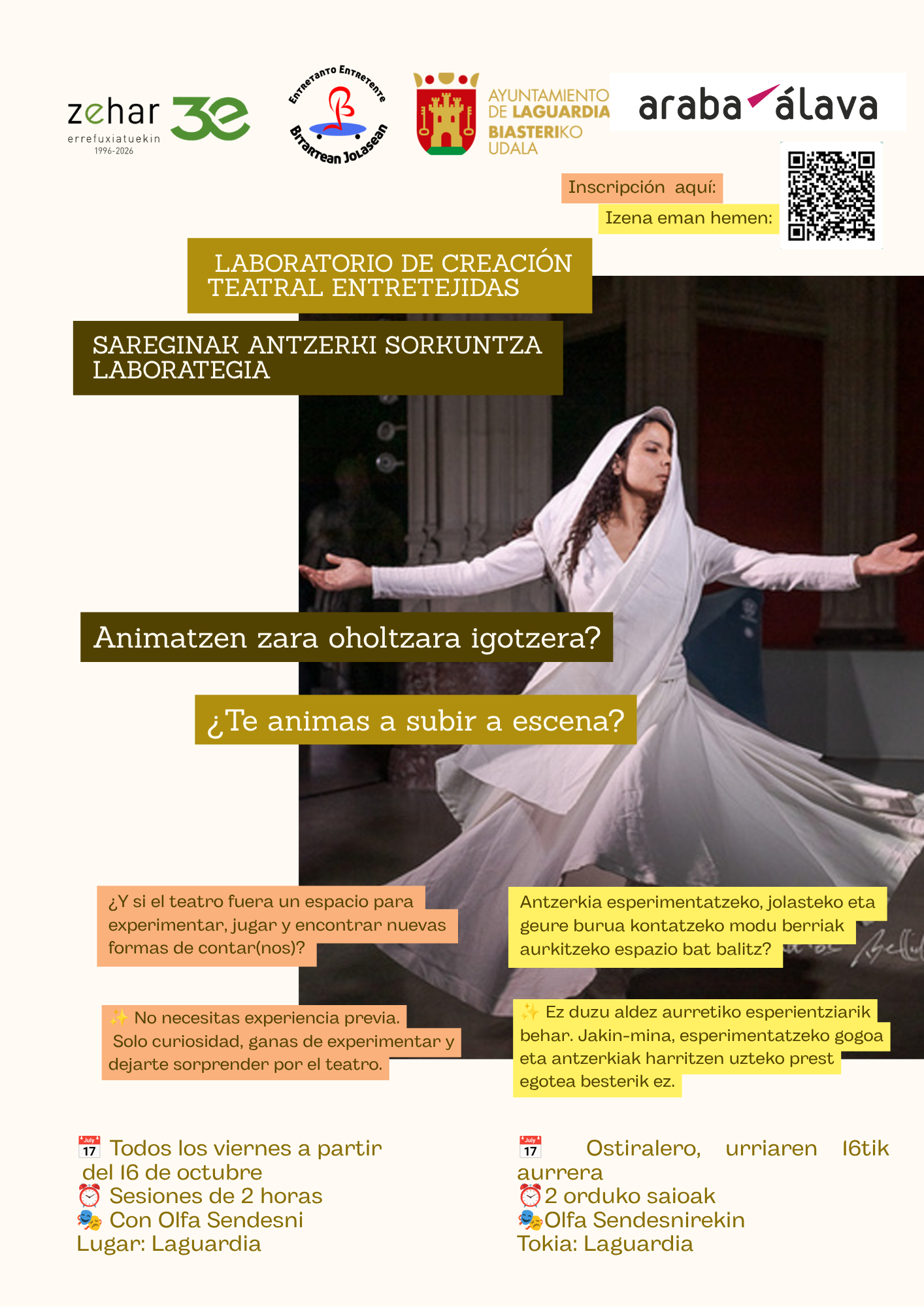 "Entretejidas/Sareginak" Antzerki Sorkuntzako Laborategia Arabako Errioxan