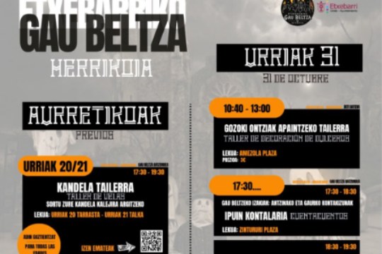 Etxebarriko Gau Beltza 2026: egitaraua