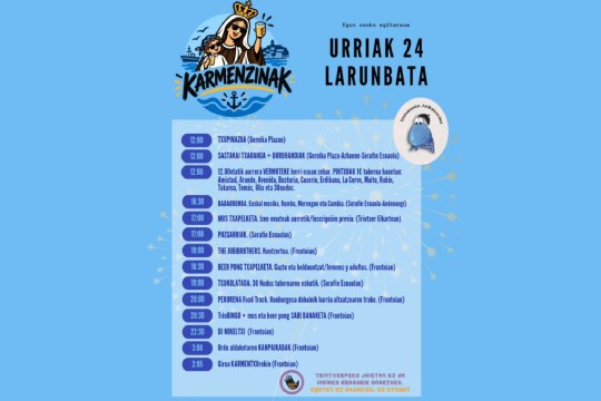 Trintxerpeko Karmenzinak 2026: egitaraua