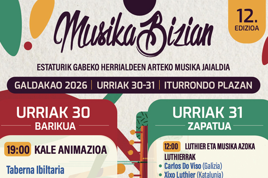 Musika Bizian 2026: egitaraua