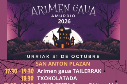 Amurrioko Arimen Gaua 2026: egitaraua