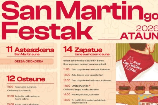 Ataungo San Martin Jaiak 2026: egitaraua