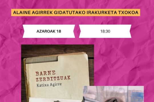 Irakurketa txokoa: "Barne zerbitzuak" (Katixa Agirre)