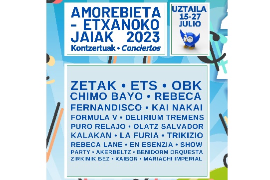 Programa Fiestas de Amorebieta-Etxano 2023 (C&aacute;rmenes y Santanatxu)