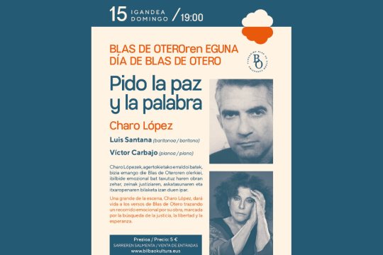 BilbaoPoes&iacute;a 2026: D&Iacute;A DE BLAS DE OTERO: "Pido la paz y la palabra"