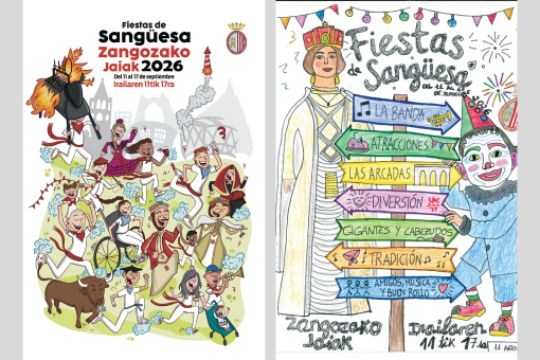 "CARTELES DE FIESTAS DE SANG&Uuml;ESA/ZANGOZA"