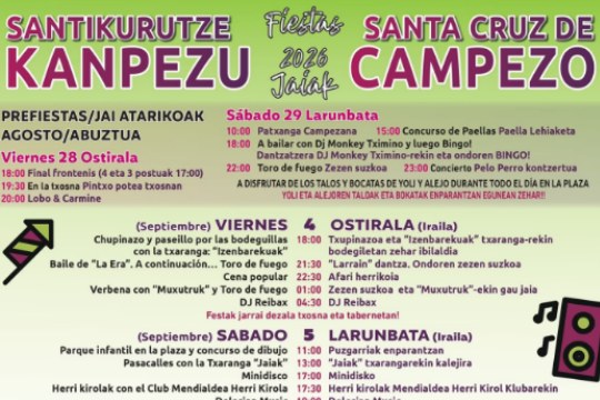 Programa Fiestas de Campezo 2026