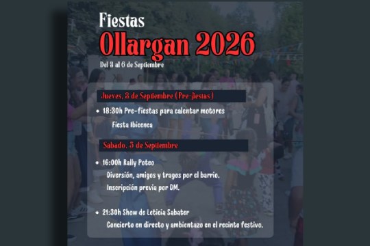 Fiestas barrio Ollargan 2026 en Arrigorriaga: Leticia Sabater