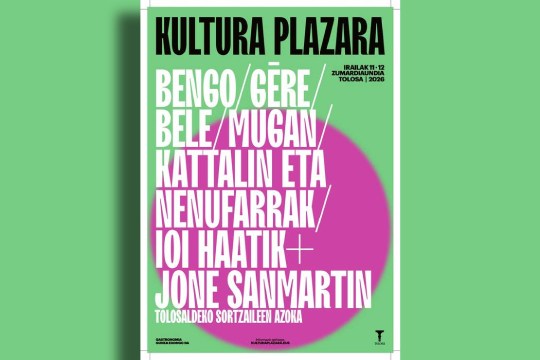 Programa Kultura Plazara 2026 en Tolosa