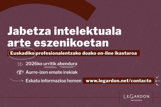 "Curso gratuito para profesionales de las artes esc&eacute;nicas de Euskadi"