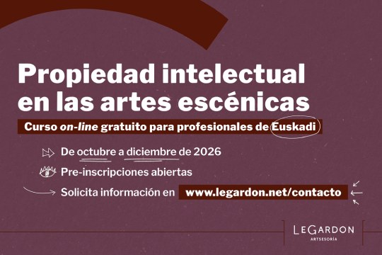 "Curso gratuito para profesionales de las artes esc&eacute;nicas de Euskadi"