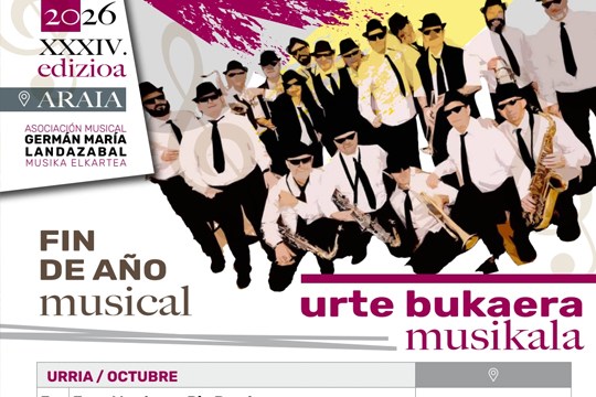 Fin de A&ntilde;o Musical de Araia 2026: "Goizeko Izarrak"