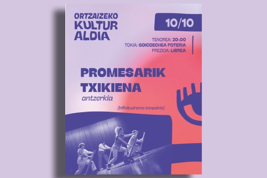 Ortzaizeko Kulturaldia 2026: Geuretik sortuak: "Promesarik txikiena"