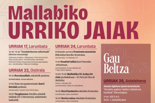 Programa Urriko Jaiak 2026 de Mallabia