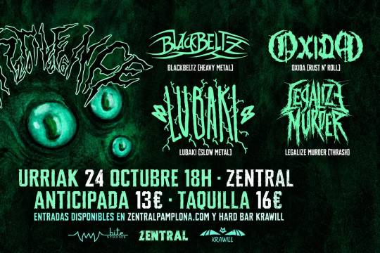 Festilence 2026: LUBAKI + LEGALIZE MURDER + OXIDA + BLACKBELTZ