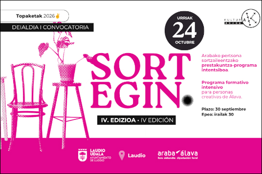 SORTEGIN 2026 - Programa formativo intensivo para personas creativas de &Aacute;lava