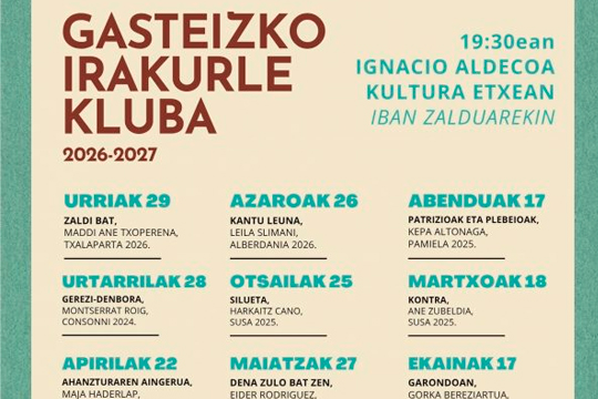 Gasteizko Irakurle Kluba 2026-2027: "Zaldi bat"