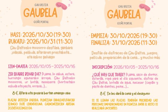 Gau Beltza 2026: Go&ntilde;i Portal